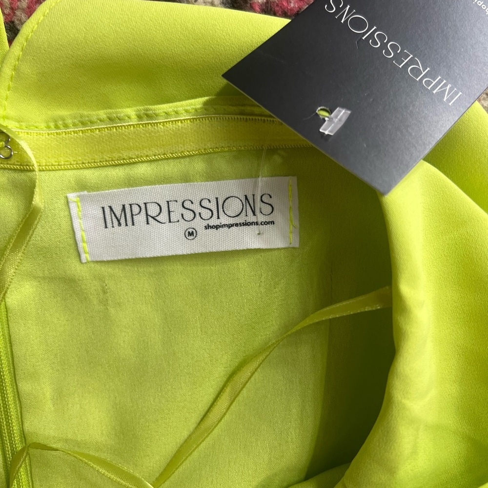Lime Strapless Ruffle Romper - Picture 4 of 4